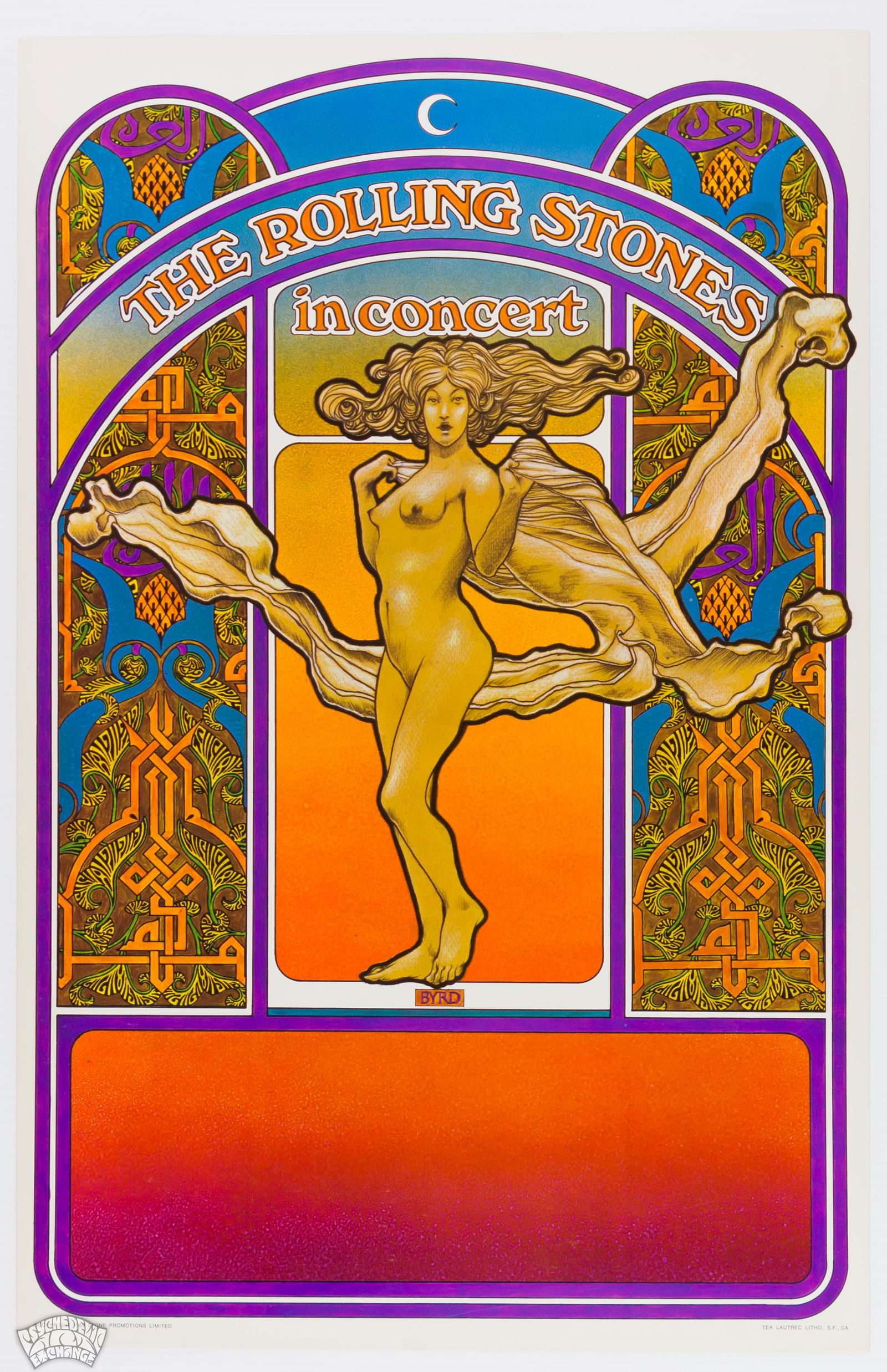 1969 Rolling Stones Byrd Tour Blank Poster (1 of 1)