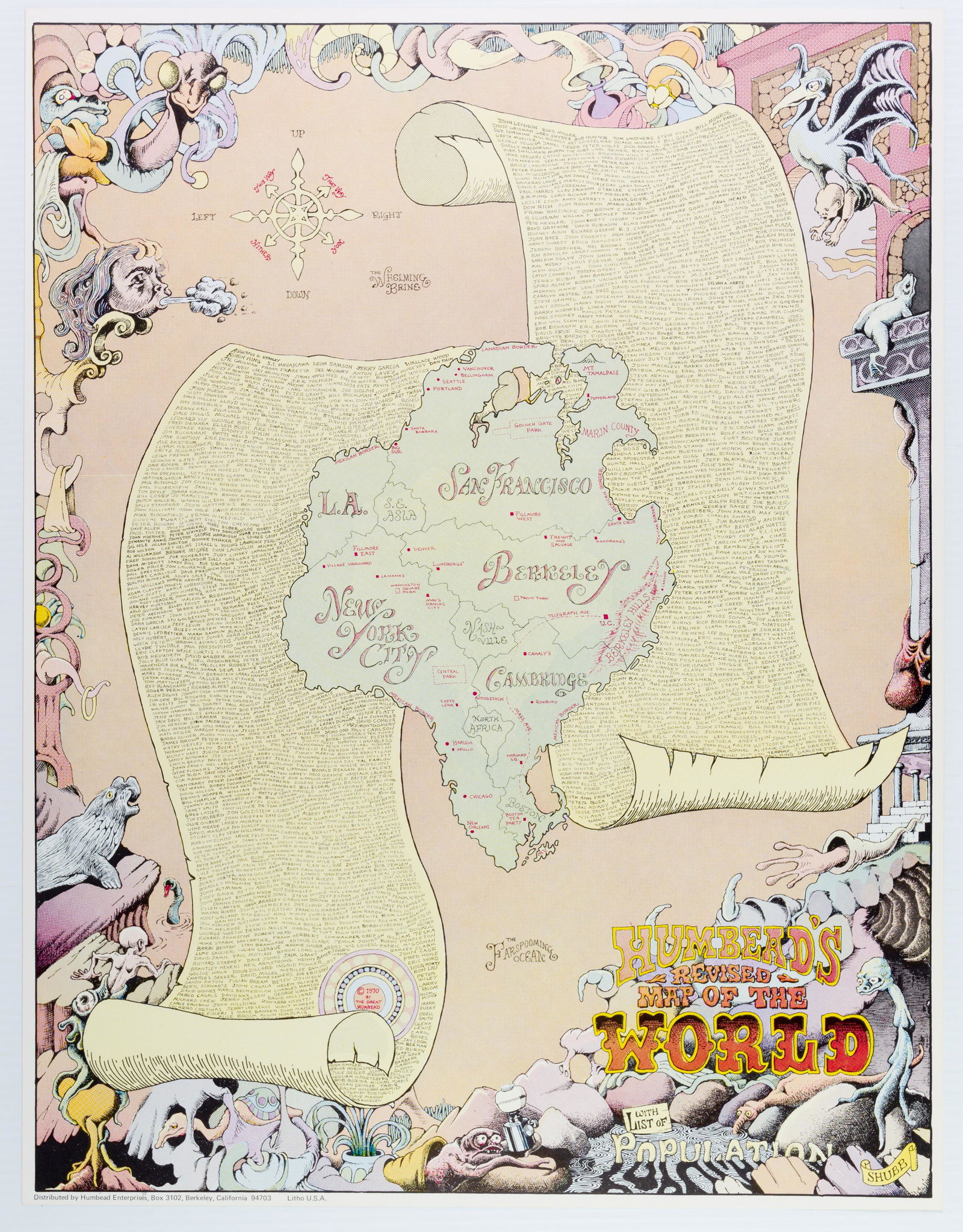 1970 Humbead's Revised Map Of The World Poster (1 of 1)