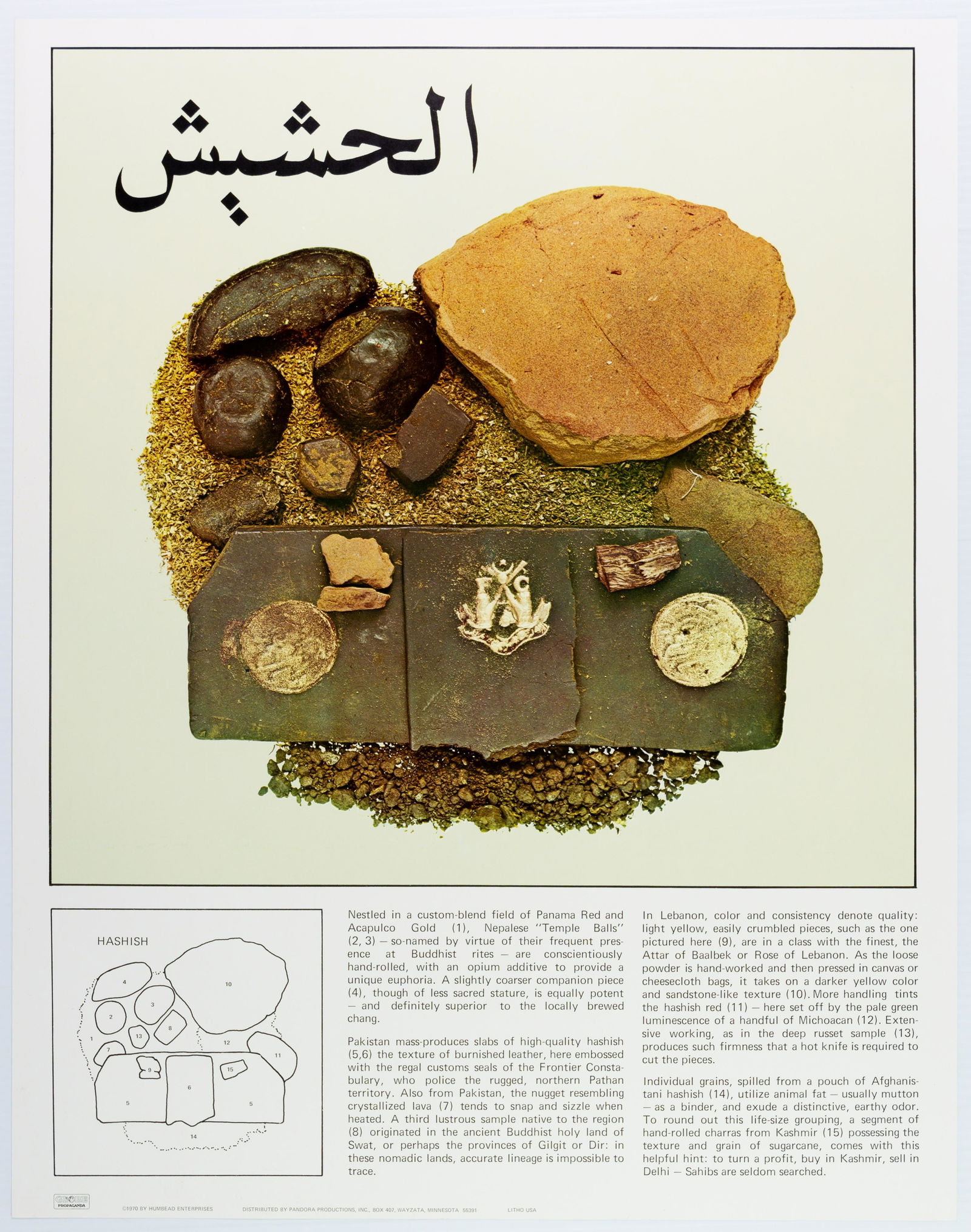 1970 Hashish Headshop Promo Poster (1 of 1)