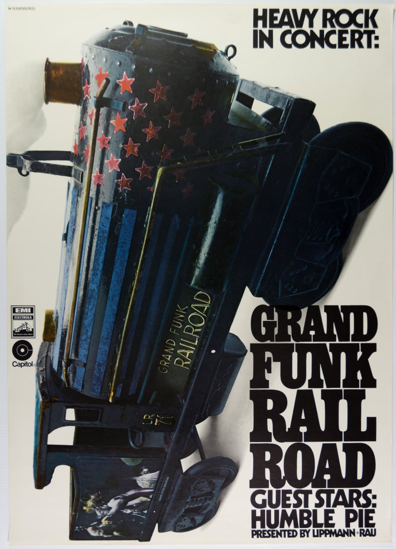 1973 Grand Funk Rail Road Humble Pie Promo Poster (1 of 1)