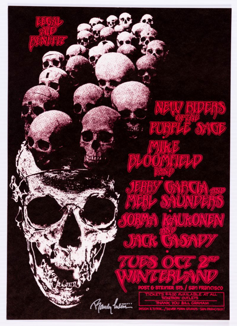 1973 Hell's Angels Legal Aid Benefit Winterland Poster (1 of 1)