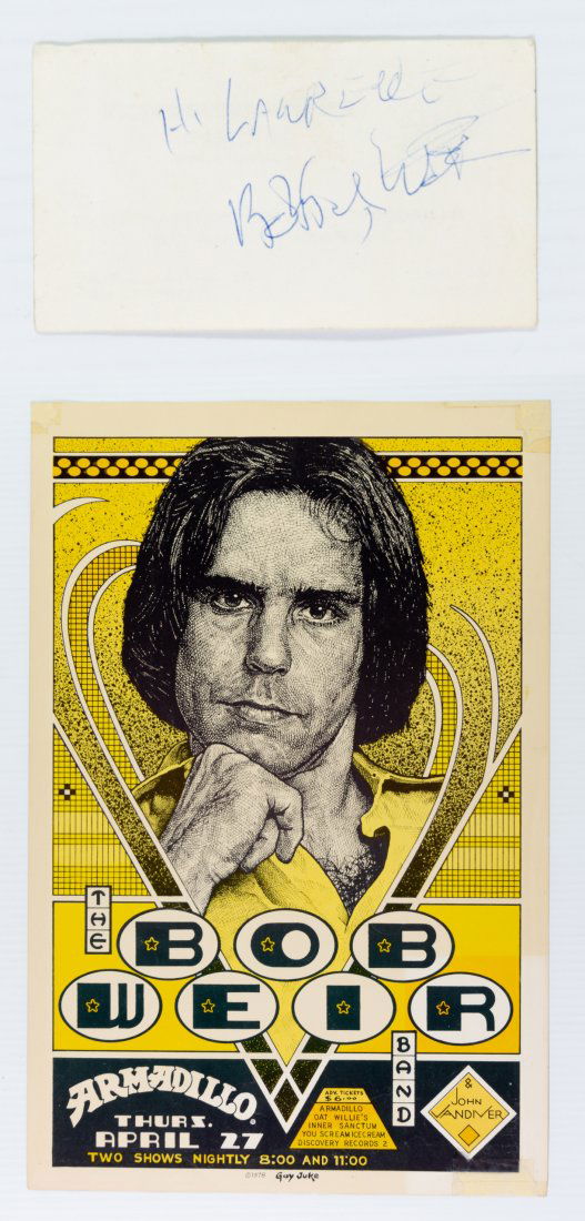 1978 Bob Weir signed Card & Poster Armadillo HQ (1 of 5)