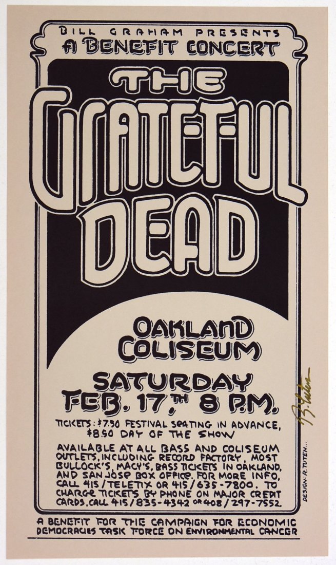 1979 Grateful Dead Oakland Coliseum Signed Poster (1 of 1)