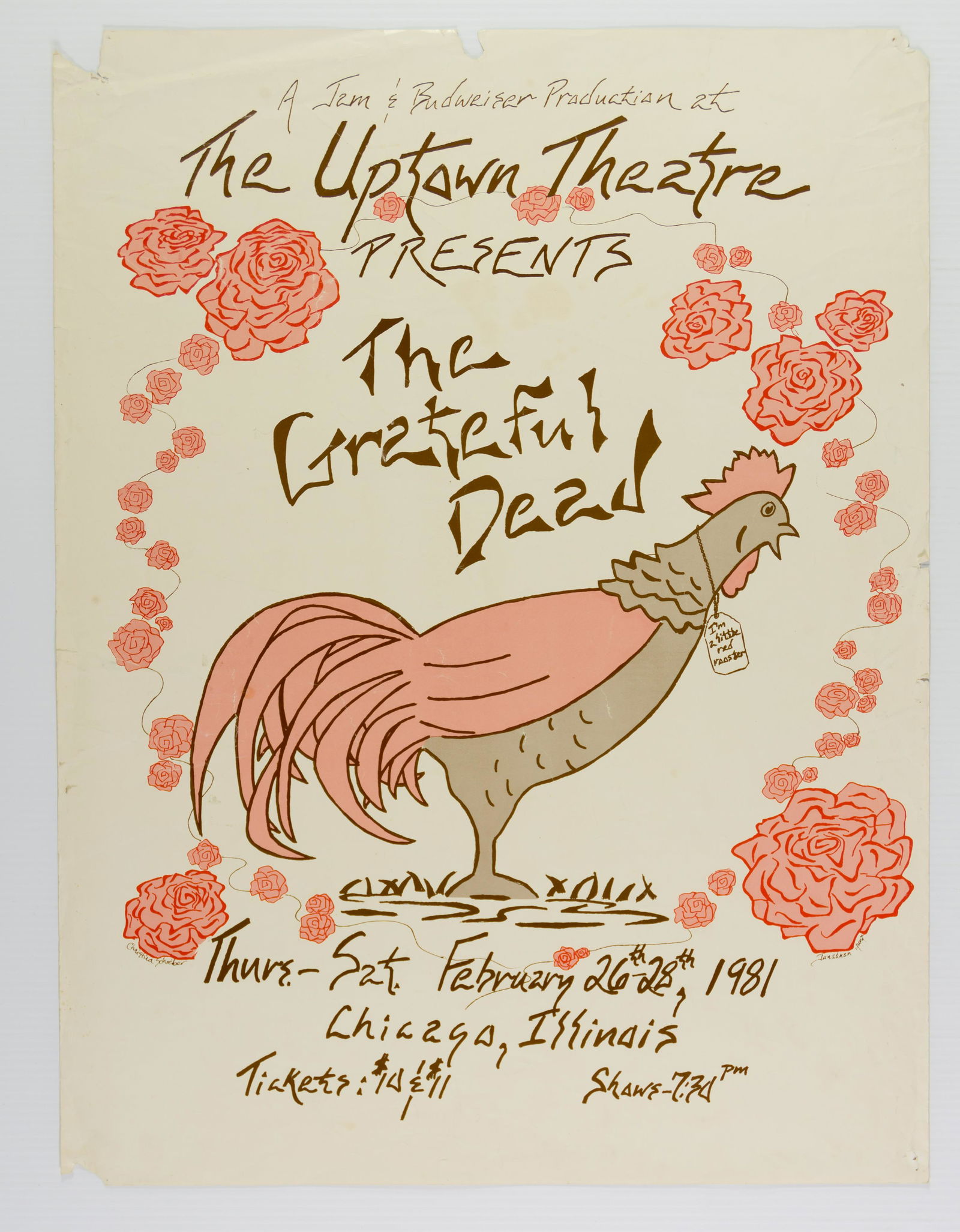 1981 Grateful Dead Uptown Theatre Poster (1 of 2)