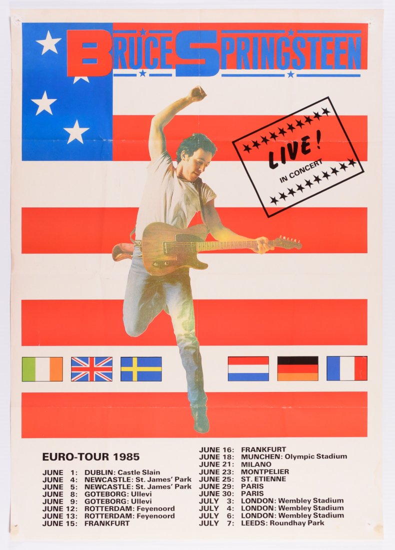 1985 Bruce Springsteen Europe Poster (1 of 1)