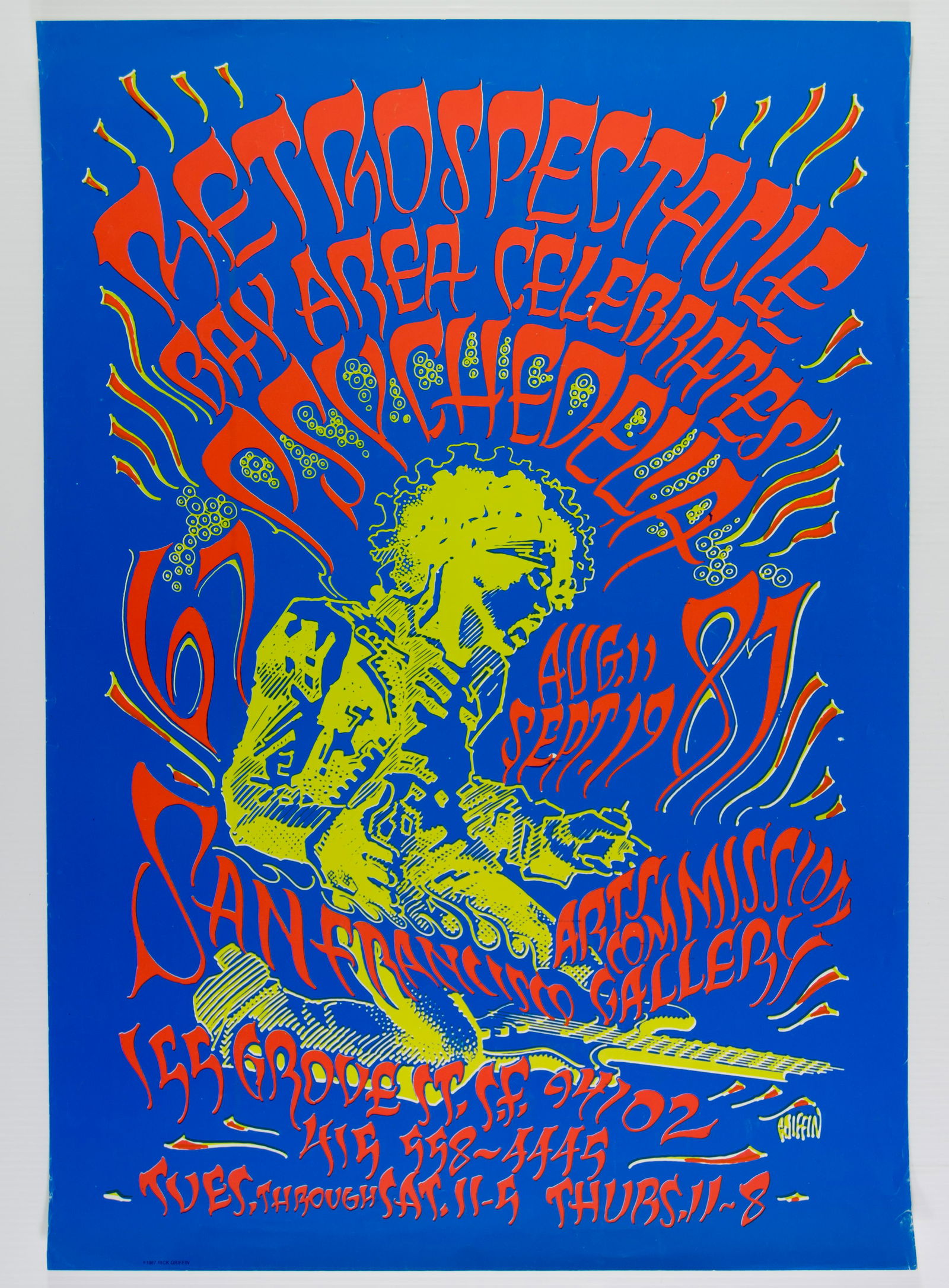 1987 Rick Griffin Retrospectacle SF Art Gallery Poster (1 of 2)