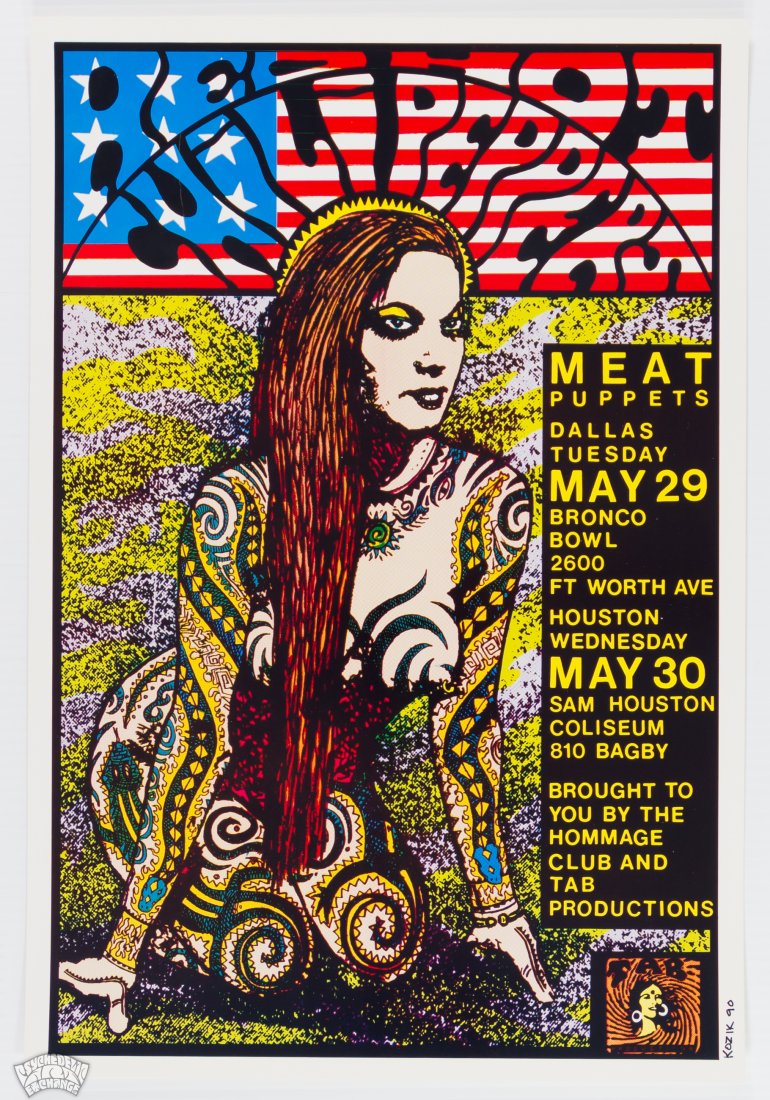 1990 Red Hot Chili Peppers Kozik Signed Bronco Poster (1 of 1)