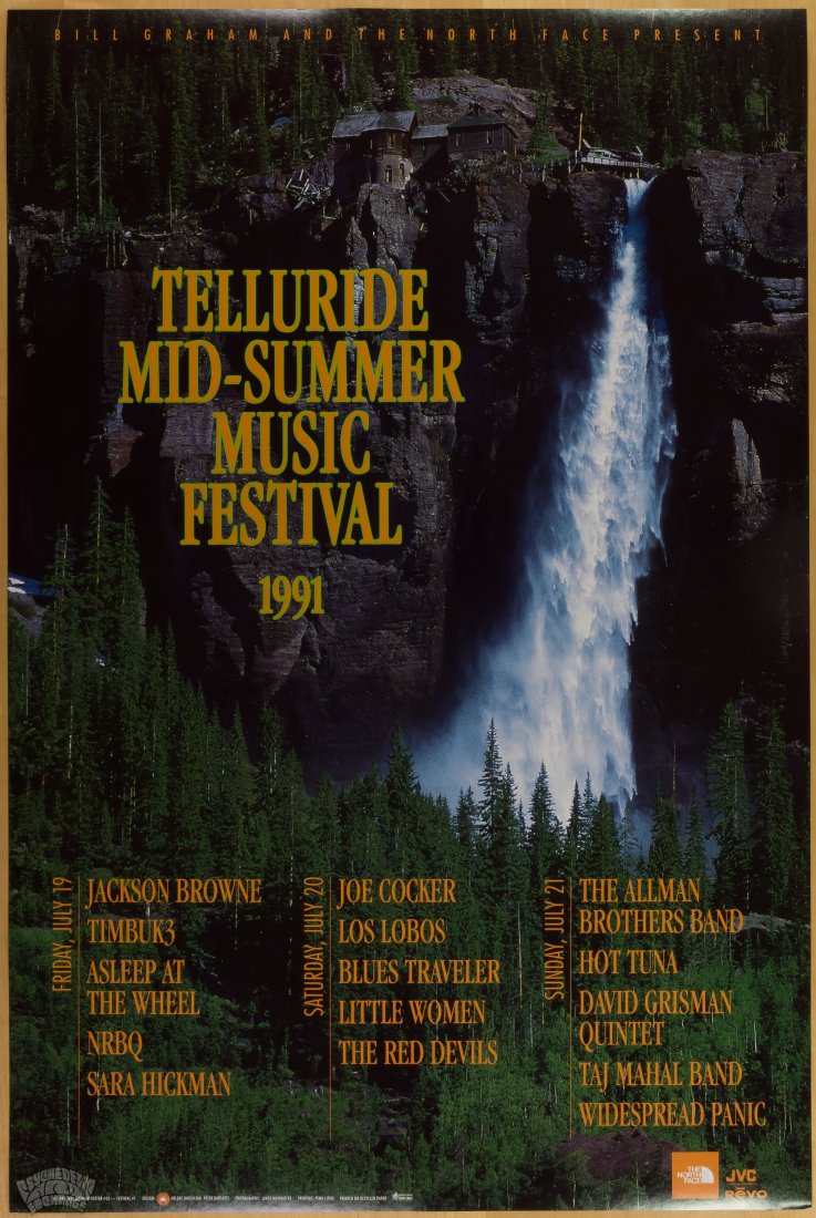1991 BGP-43 Allman Brothers & Hot Tuna Telluride Poster (1 of 1)