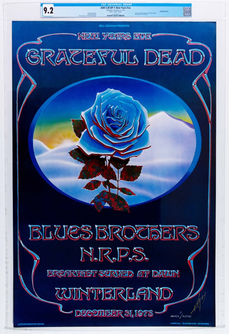1978 AOR-4.38 Grateful Dead Winterland Poster CGC 9.2 (1 of 1)