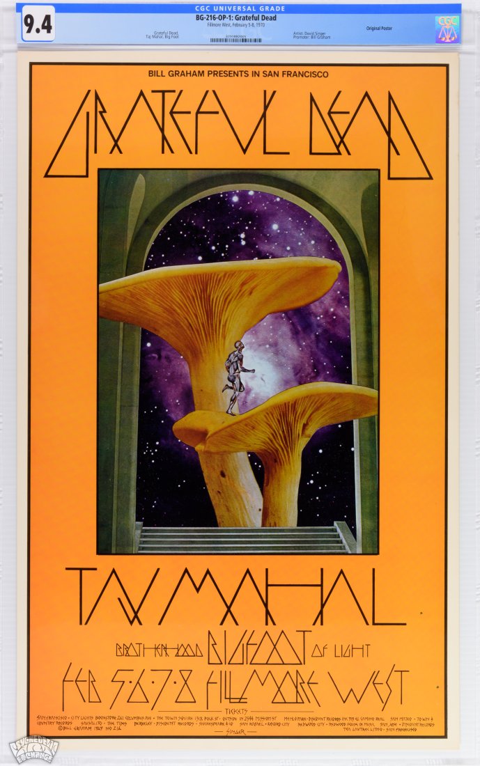 1970 BG-216 Grateful Dead Fillmore West Poster CGC 9.4 (1 of 1)