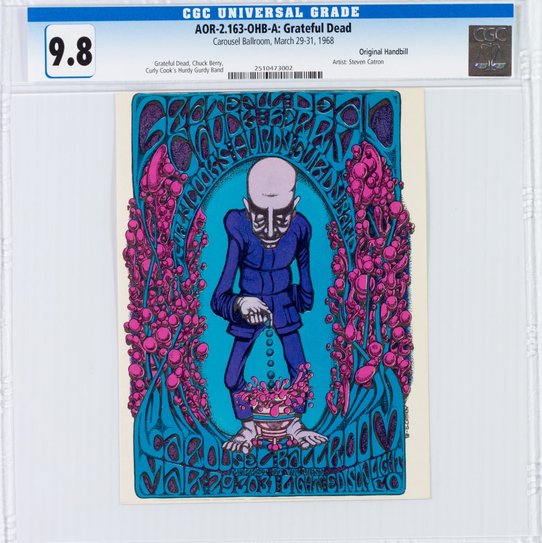 1968 AOR-2.163 Grateful Dead Carousel OHB CGC 9.8 (1 of 2)