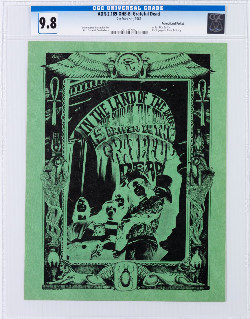 1967 AOR-2.189 Grateful Dead Rick Griffin HB CGC 9.8 (1 of 1)