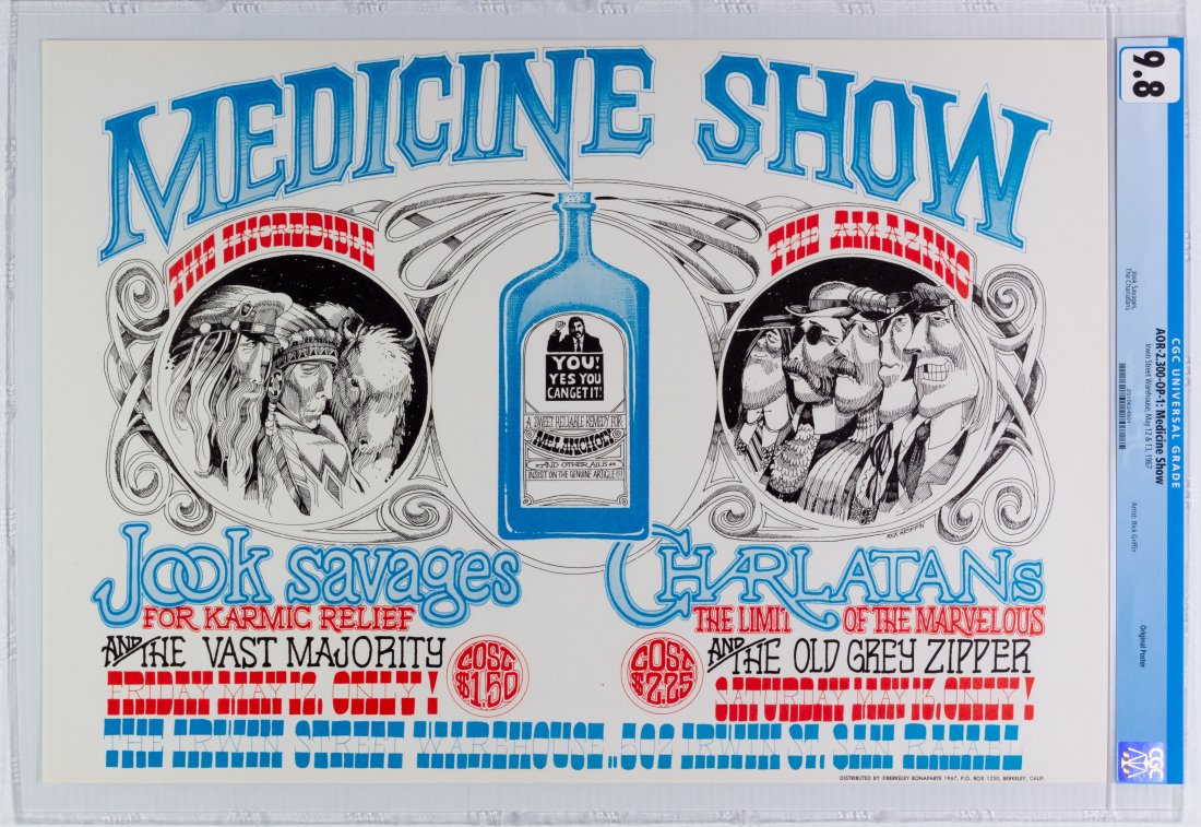 1967 AOR-2.300 Charlatans Irwin Street Poster CGC 9.8 (1 of 1)