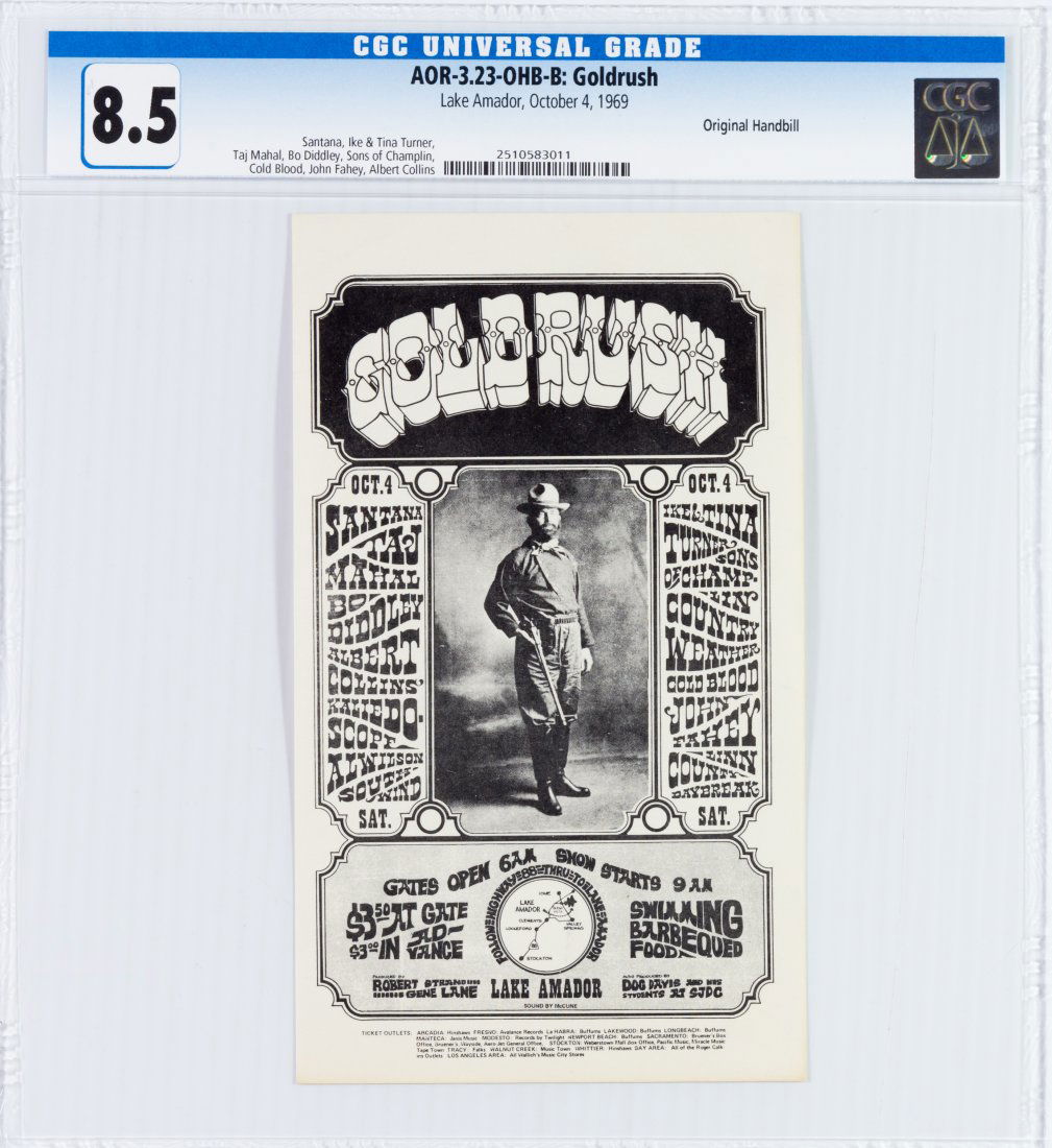 1969 AOR-3.23 Gold Rush Lake Amador Handbill CGC 8.5 (1 of 2)