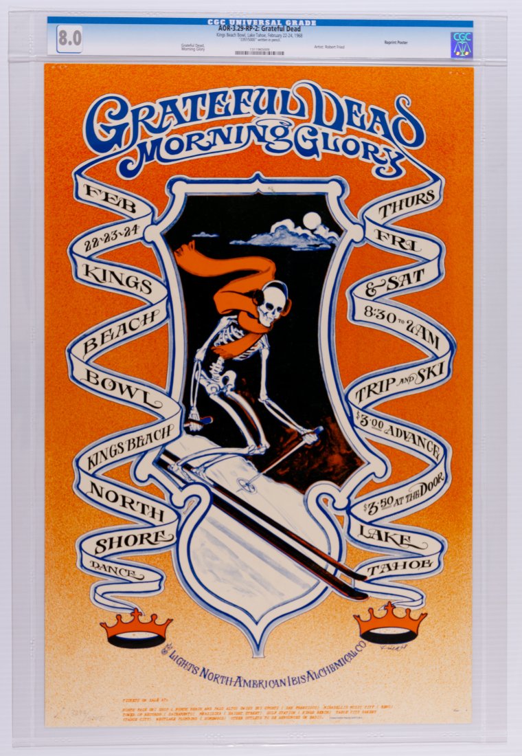 1968 AOR-3.29 Grateful Dead Kings Beach Bowl RP CGC 8 (1 of 1)