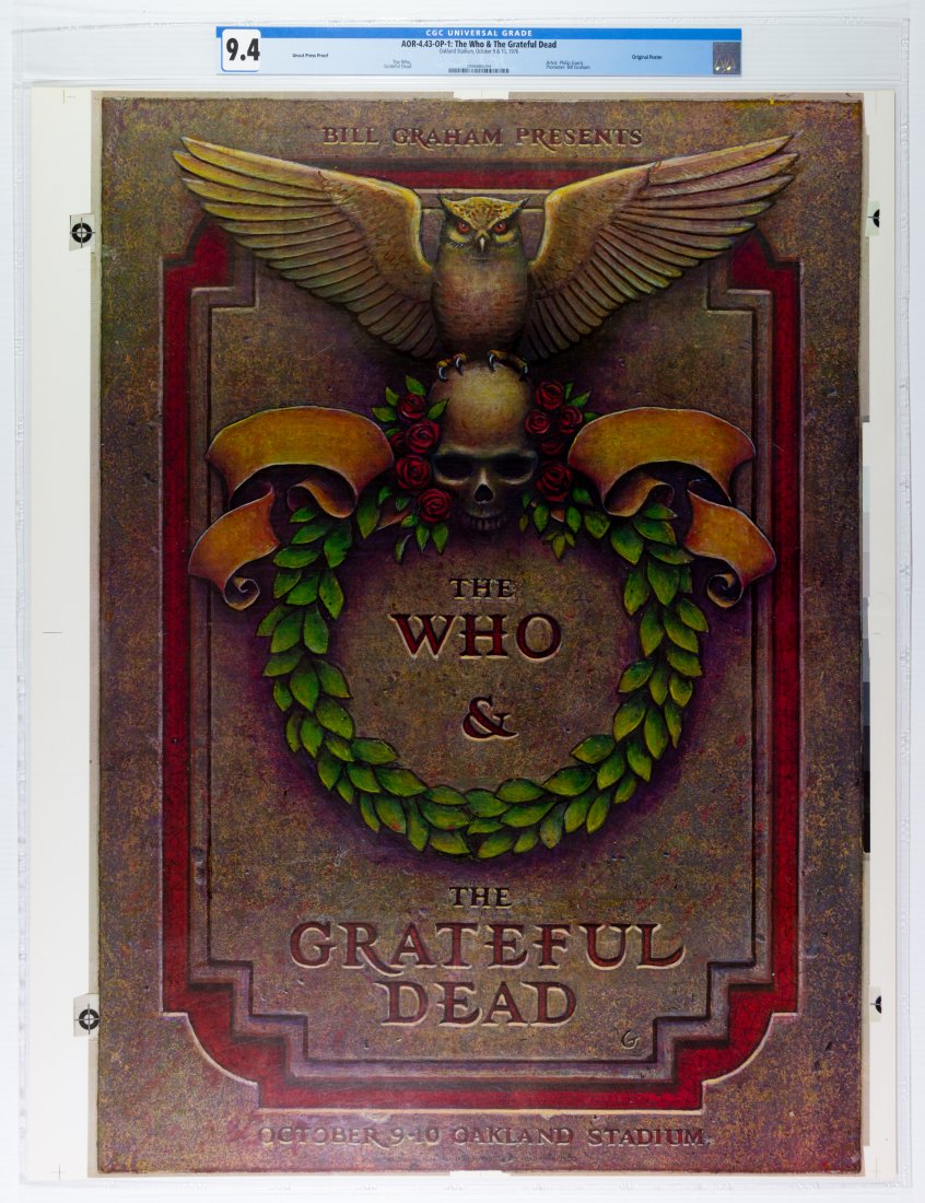 1976 AOR-4.43 Grateful Dead Oakland PROOF OP CGC 9.4 (1 of 1)