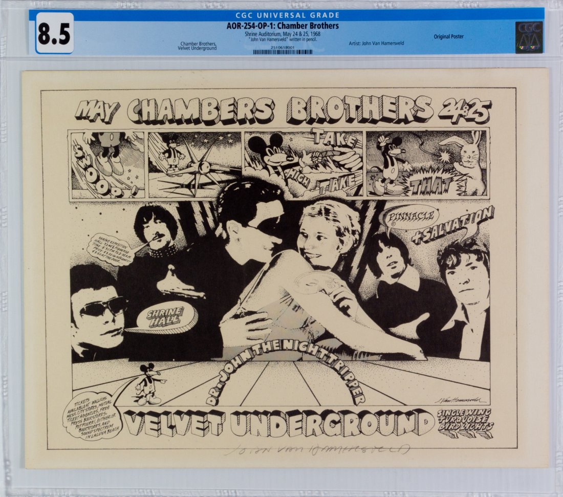 1968 AOR-254 Velvet Underground Shrine Poster CGC 8.5 (1 of 1)