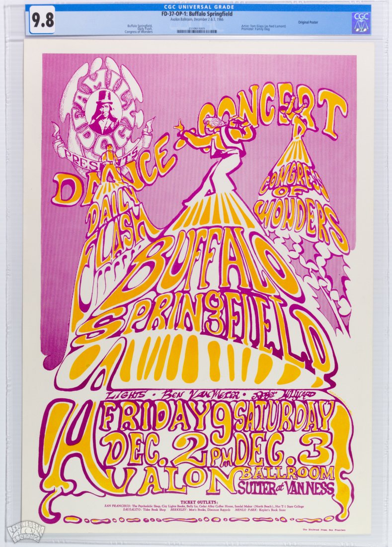 1966 FD-37 Buffalo Springfield Avalon  Poster CGC 9.8 (1 of 1)