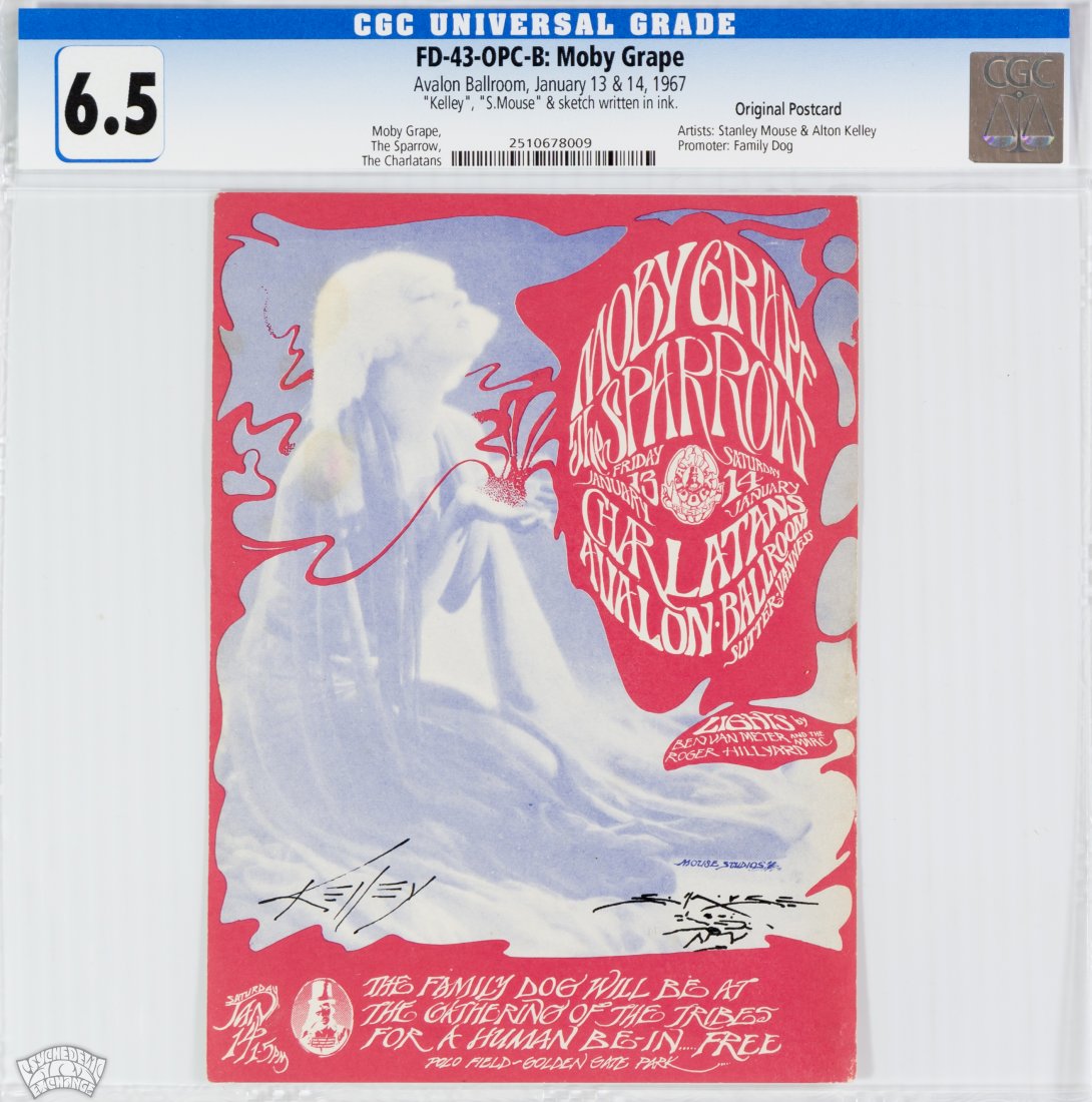 1967 FD-43 Moby Grape Avalon Postcard CGC 6.5 (1 of 2)