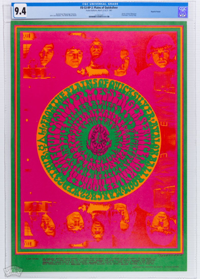 1967 FD-53 Quicksilver Avalon RP Poster CGC 9.4 (1 of 1)