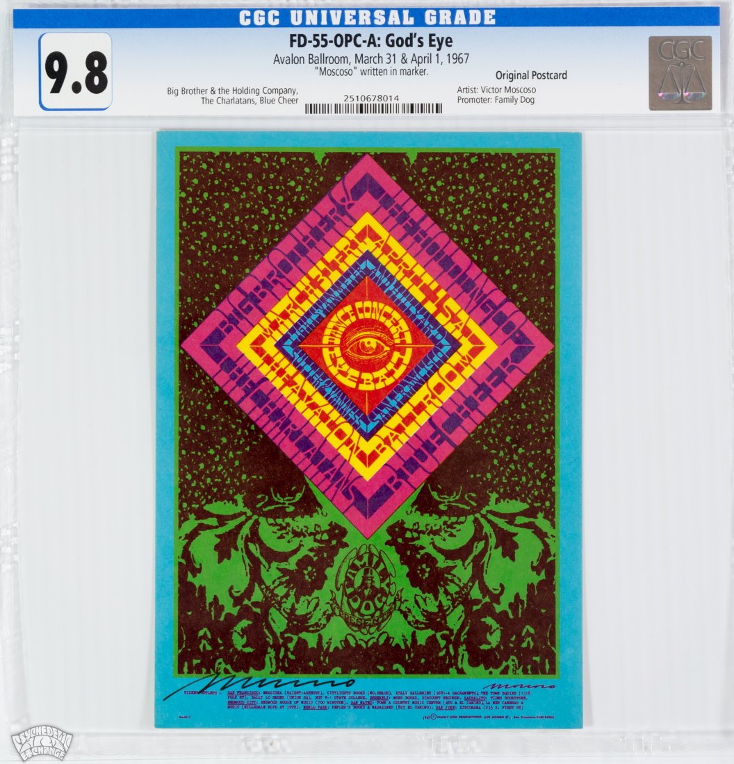 1967 FD-55 Big Brother Avalon Postcard CGC 9.8 (1 of 2)