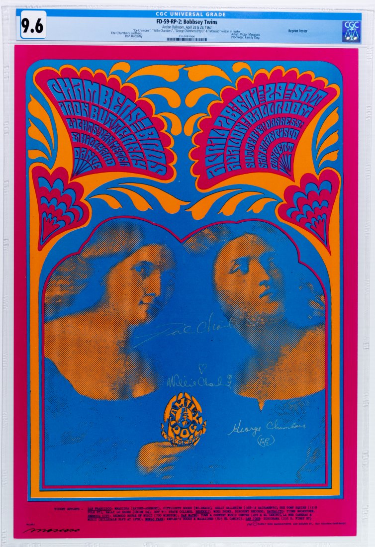 1967 FD-59 Chambers Brothers Avalon RP Poster CGC 9.6 (1 of 1)