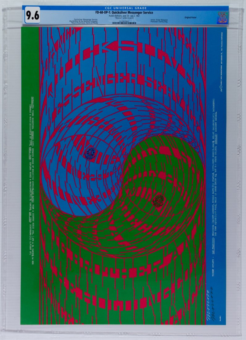 1967 FD-68 Big Brother Avalon Poster CGC 9.6 SIGNED (1 of 1)