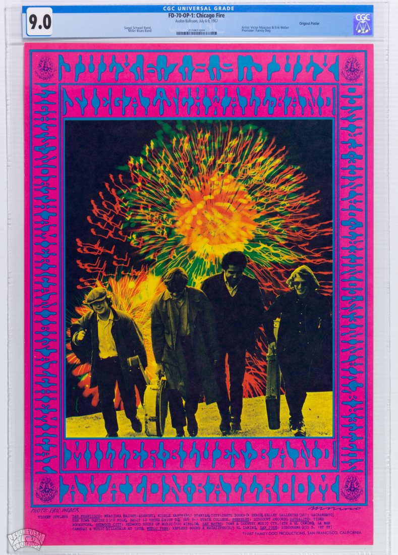 1967 FD-70 Miller Blues Band Avalon Poster CGC 9 (1 of 1)