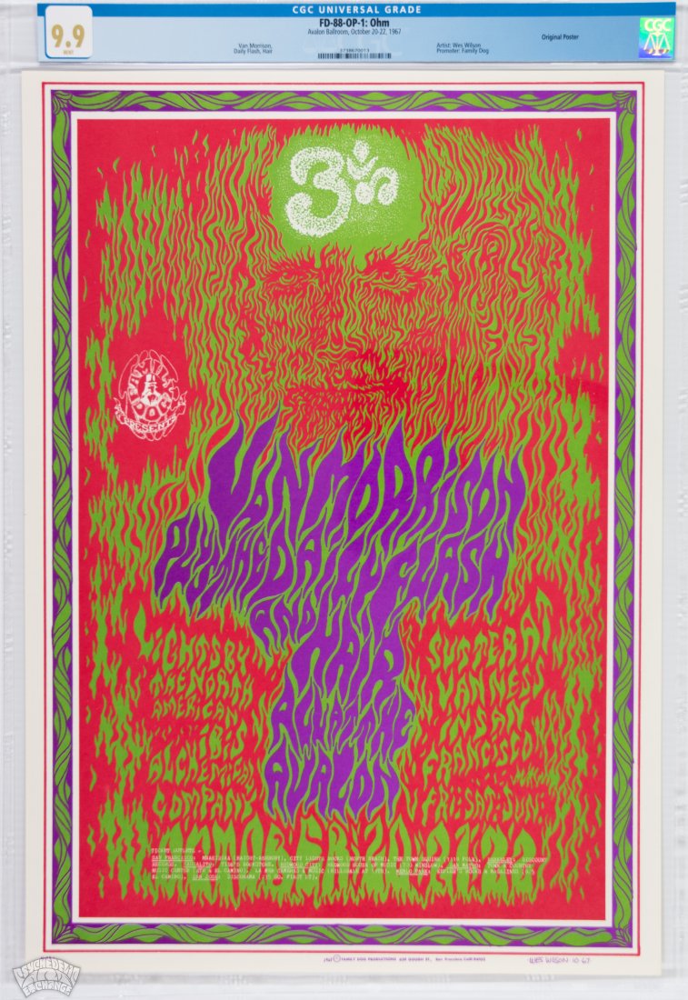 1967 FD-88 Van Morrison Avalon Poster CGC 9.9 (1 of 1)