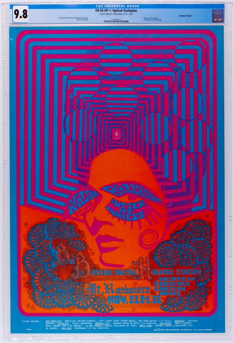 1967 FD-93 Big Brother Avalon Poster CGC 9.8 (1 of 1)