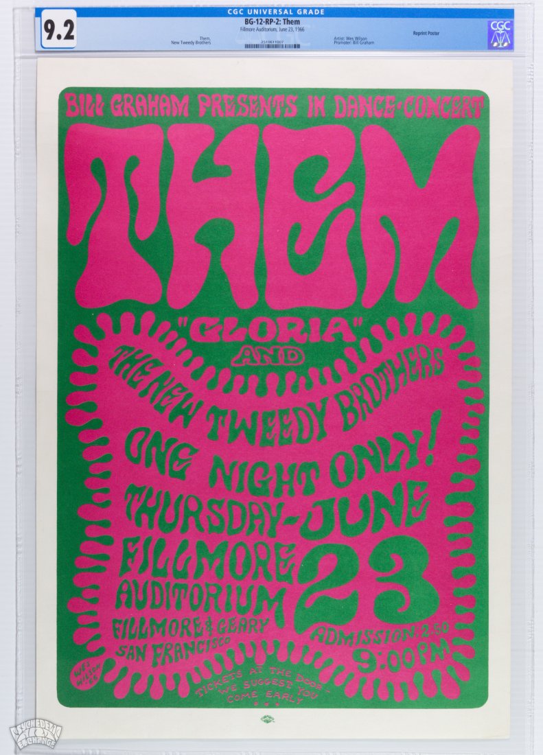 1966 BG-12 Them Fillmore  RP Poster CGC 9.2 (1 of 1)