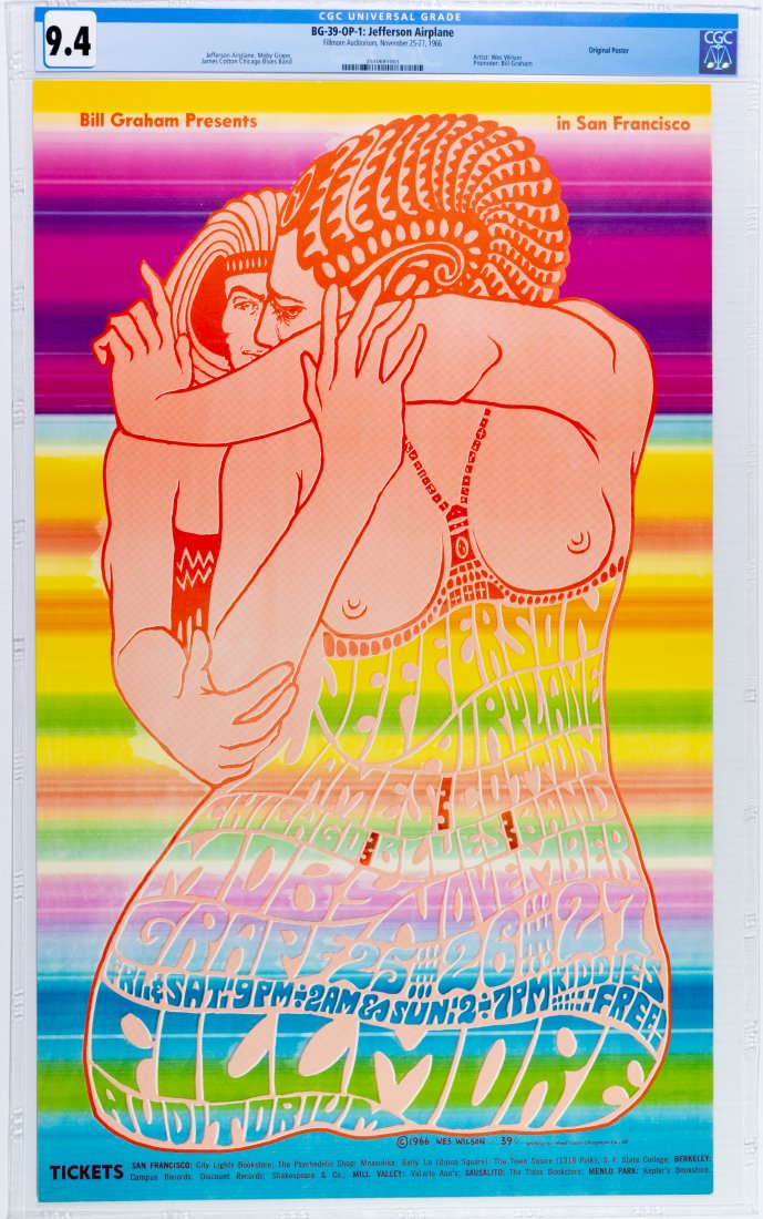 1966 BG-39 Jefferson Airplane Fillmore Poster CGC 9.4 (1 of 1)