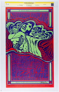 1967 BG-48 Jefferson Airplane Poster CGC 9.6 SIGNED: This poster is SIGNED by the artist , the late great Wes Wilson! From The Houston Freeburg Collection. Signature Series posters are signed in the presence of an authorized CGC witness. The special gol