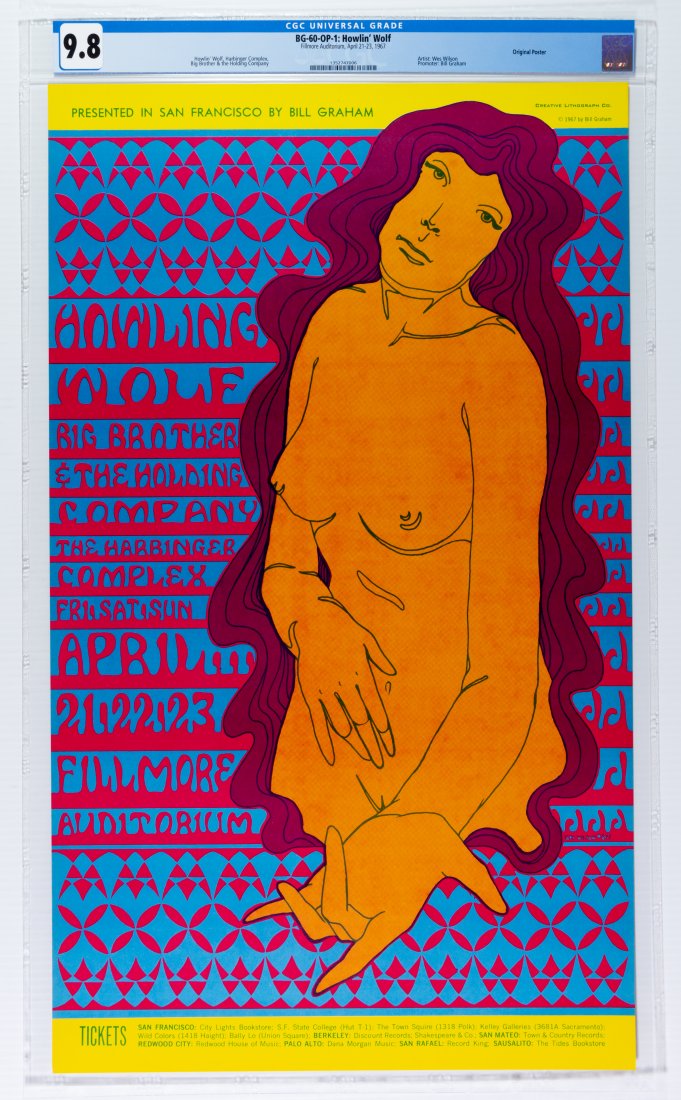 1967 BG-60 Howlin Wolf Fillmore Poster CGC 9.8 (1 of 2)