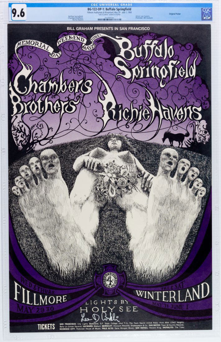 1968 BG-122 Buffalo Springfield Fillmore Poster CGC 9.6 (1 of 1)