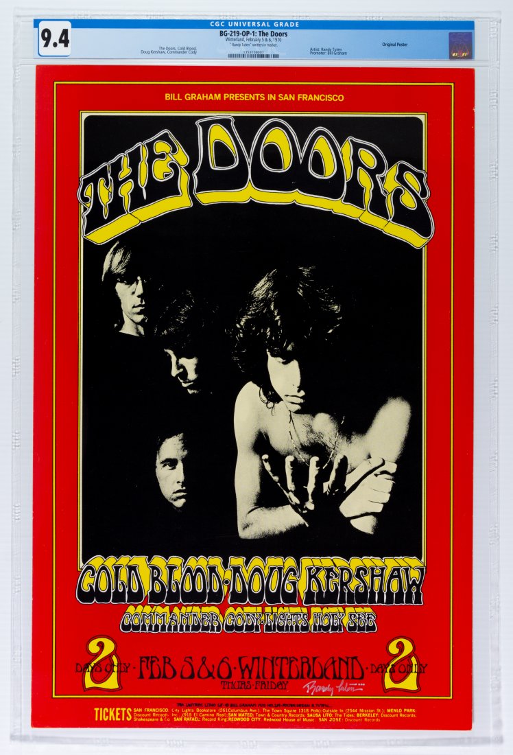 1970 BG-219 The Doors Poster CGC 9.4 SIGNED (1 of 1)