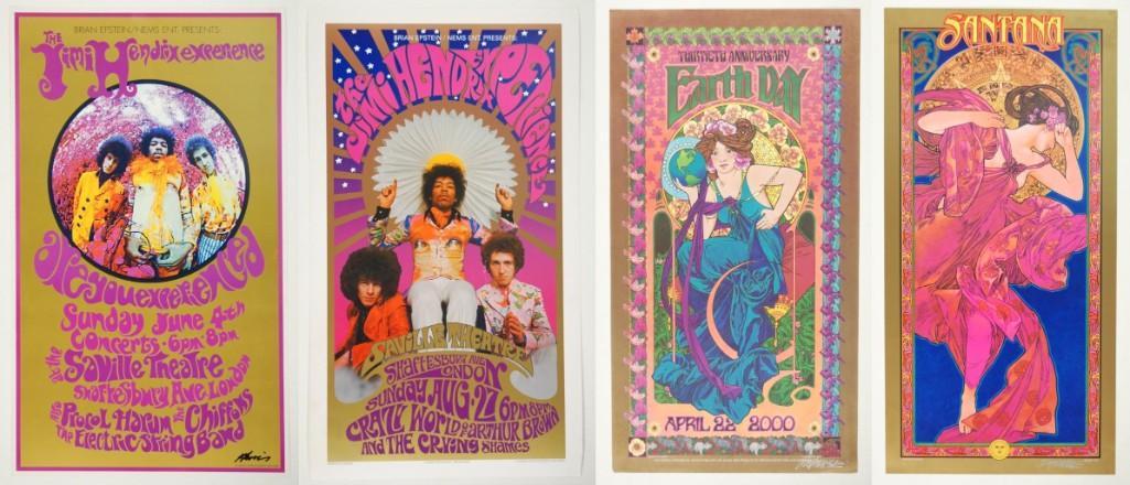Grab Bag of 2 Masse and 2 Hendrix Commemorative Posters (1 of 5)