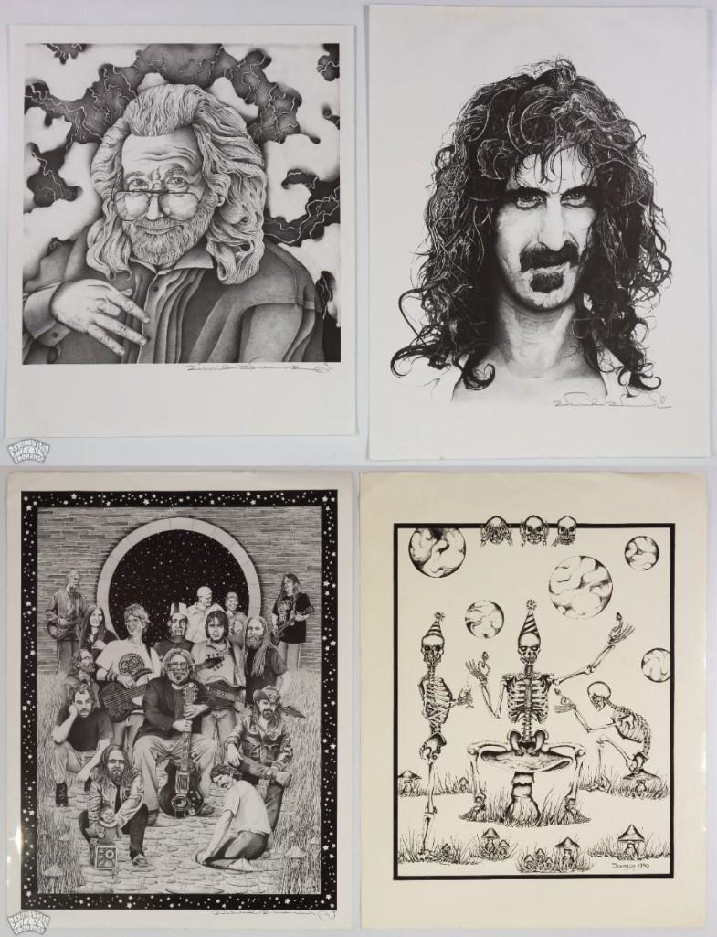 Grab Bag of 4 B&W Drennon Art Prints Signed (1 of 5)