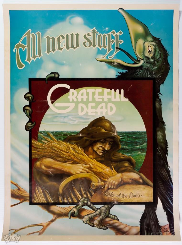 Grateful Dead Wake of the Flood Griffin Promo Poster: --CRITICAL DETAILS-- --TITLE: Grateful Dead Wake Of The Flood Promo Rick Griffin --GRADE: Extra fine --DIMENSIONS: 17 in. x 23 in. --PRINTING: