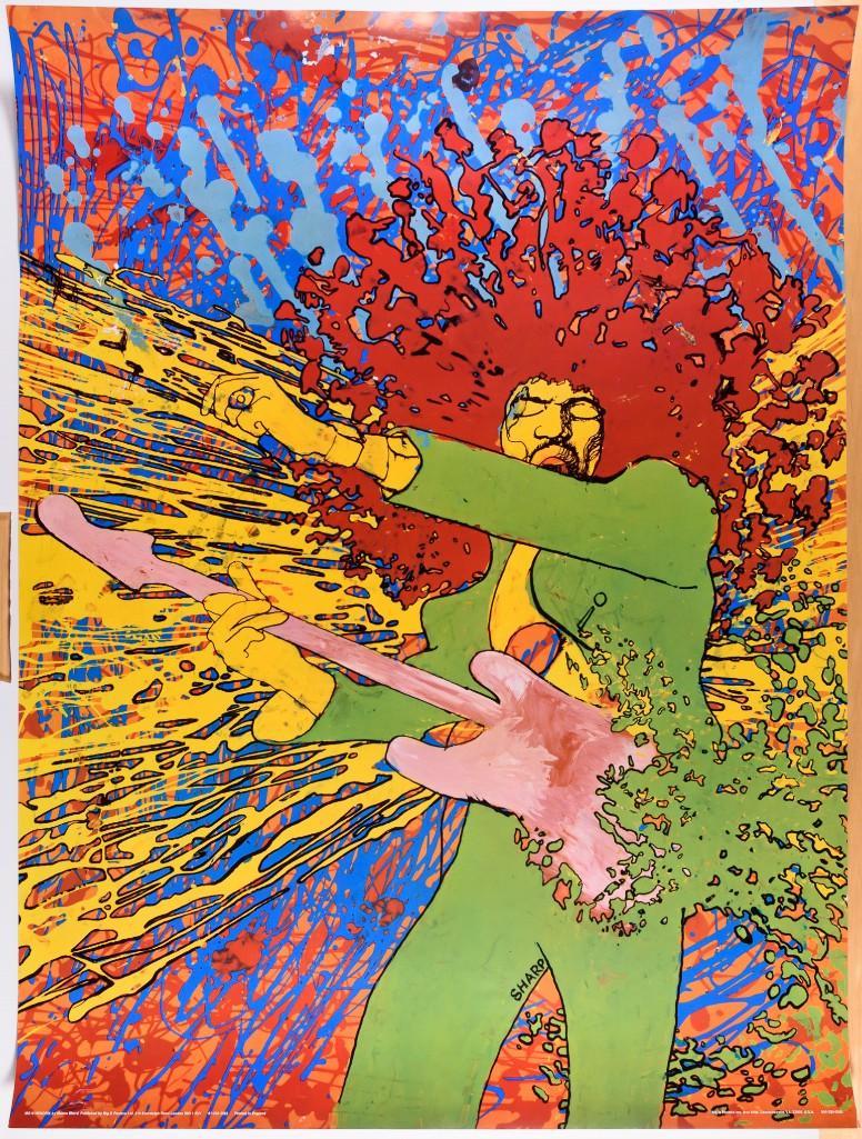 1968 Jimi Hendrix Martin Sharp Big O Poster (1 of 1)