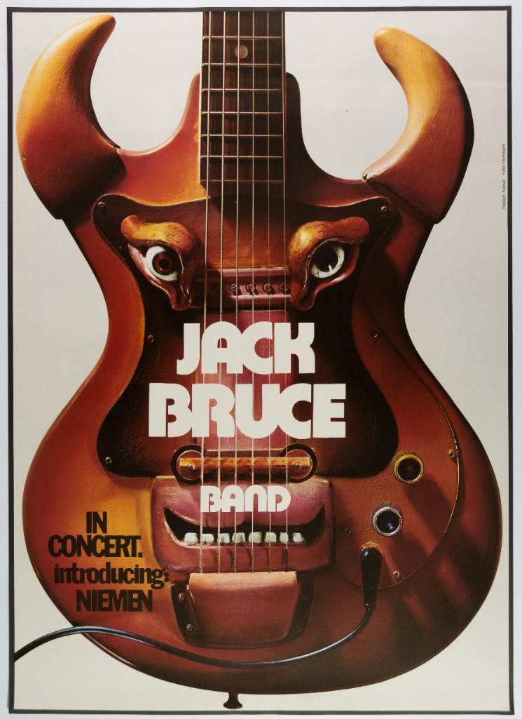 1971 Jack Bruce Gunther Kieser German Tour Poster (1 of 1)