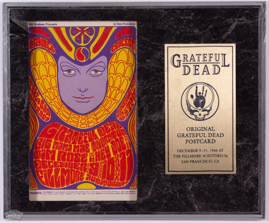 BG-41 Plaque of The Grateful Dead Fillmore Card (1 of 2)