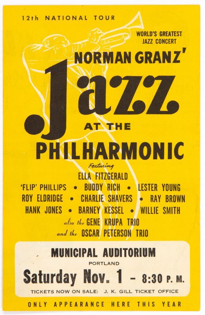 1952 Ella Fitzgerald Buddy Rich Portland program (1 of 3)