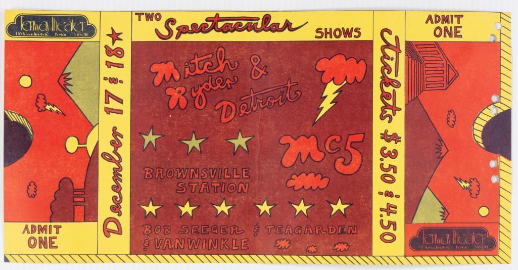 1968 Mitch Ryder MC5 Fenway Theatre Poster (1 of 2)