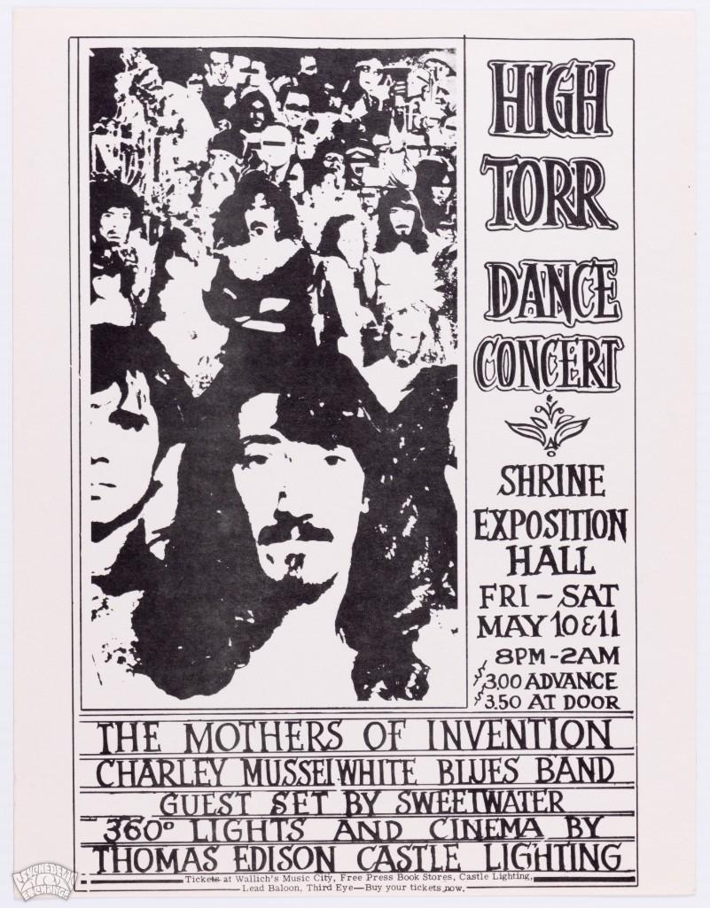 1968 The Mothers of Invention Shrine Handbill (1 of 1)
