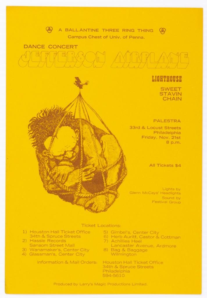 1969 Jefferson Airplane Palestra Handbill (1 of 2)