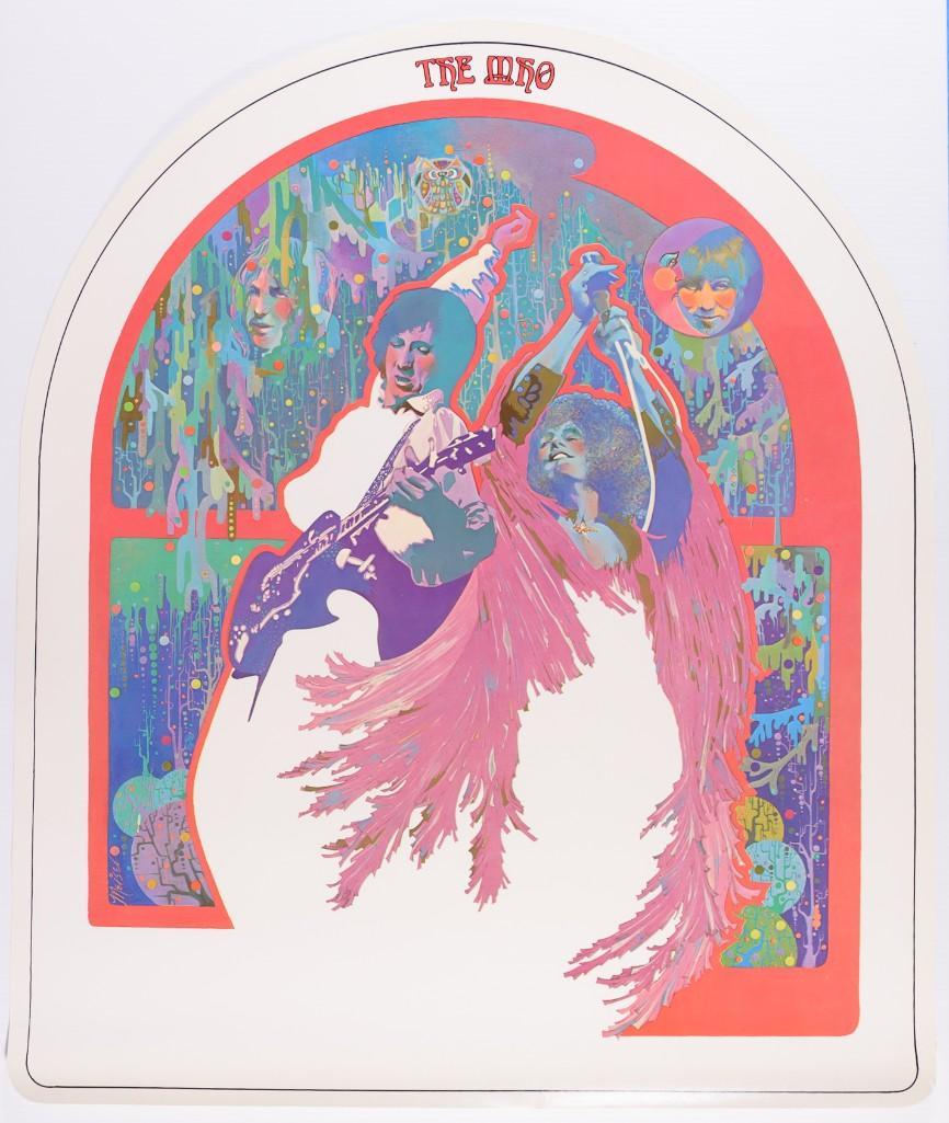 1970 The Who Decca Records US Promo Poster: This original arch top poster was produced as part of a promotion Decca Records was running in the United States during the Fall of 1970 around the same time The Who released the See Me Feel Me single