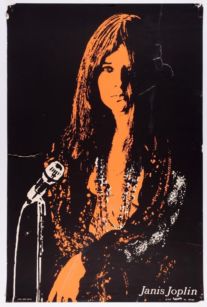 1970 Janis Joplin Blacklight Headshop Poster (1 of 1)