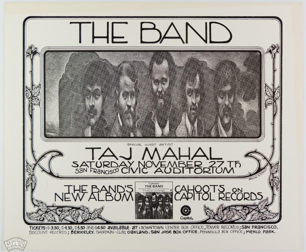 1971 The Band Civic Auditorium Poster (1 of 1)
