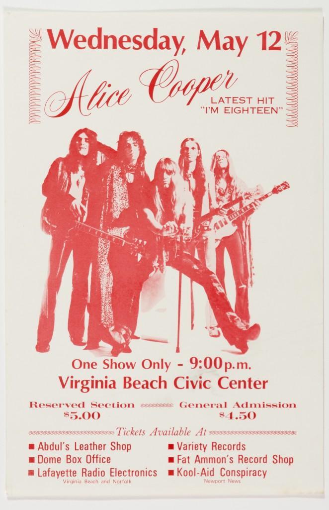 1971 Alice Cooper Virginia Beach Handbill (1 of 1)